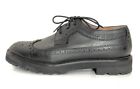 Ron White Black Wingtip Oxford Shoes With Vibram Lugged Sole Size 8 Free Ship