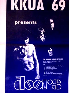✅ULTRA RARE✅THE DOORS ✅1968✅HAWAII BIG KKUA POSTER STYLE CONCERT ADVERTISEMENT ✅ - Picture 1 of 1