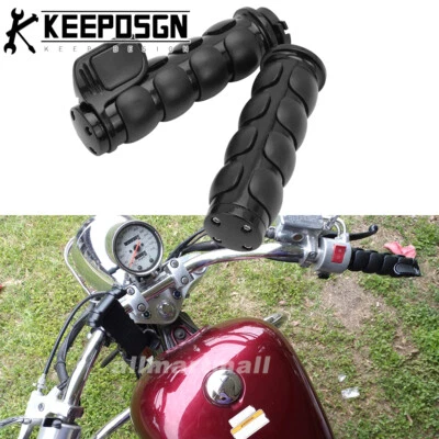 1'' Inch 25mm Motorcycle Handlebar Grips Throttle for Honda Shadow Sabre VT 1100 - Image 1 of 4