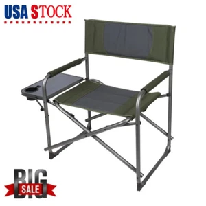Outdoor Oversized Director Chair with Side Table Cup Holder Camping Portable New - Picture 1 of 6