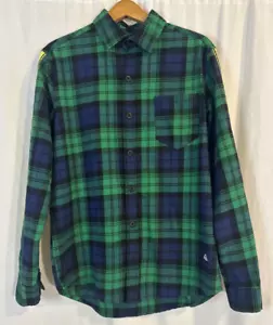 American Stitch Flannel Shirt Men's M Green Plaid Button Up Long Sleeve - Picture 1 of 9