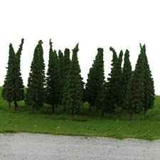 50x Alberi Pagoda Verde Decorazioni Modello Diorami Treno Ferrovia - 1:100
