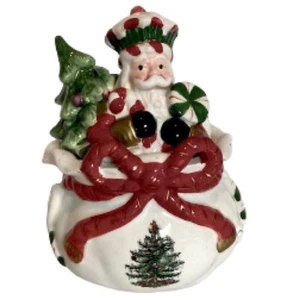 SPODE Christmas Tree Pfefferminz Bonboniere Schmuckschale mit Deckel Baum 7 x 5,5 Zoll - Bild 1 von 13
