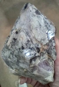 Huge Rare Auralite23 WHITE Cap Crystal Direct frommine 1.7lb Meteorite Amethyst - Picture 1 of 10