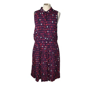 Anthropologie 11.1 TYLHO Shirt Dress Size XL Retro 50s Lucy Style Side Zip Blue - Picture 1 of 9