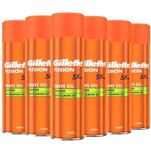 Gillette Fusion 5 gel da barba da uomo ultra sensibile confezione da 6 x 200 ml - Foto 1 di 4