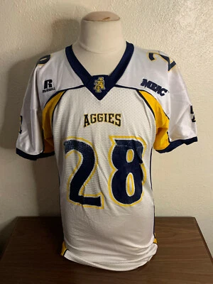 North Carolina A&T Aggies Football #28 Russell White/Navy/Gold Size Large+2 - Image 1 of 4