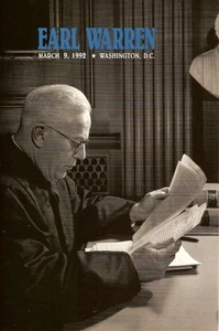 #2184 First Day Ceremony Program 29c Earl Warren Stamp - Picture 1 of 2