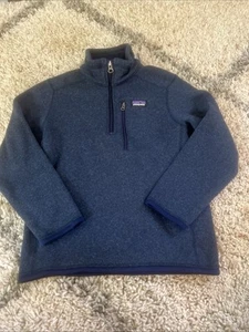 Patagonia Better Sweater 1/4 Zip Pullover Jacket Youth Small 7-8 Navy Blue - Picture 1 of 4
