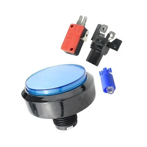 5 Colors Arcade 60MM Round Push Button Illumilated LED Light With Microswitch a - Picture 1 of 21