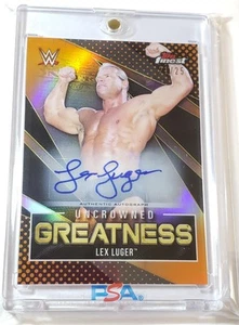 LEX LUGER 2021 WWE TOPPS FINEST ORANGE REFRACTOR AUTO /25 UNCROWNED GREATNESS - Picture 1 of 4