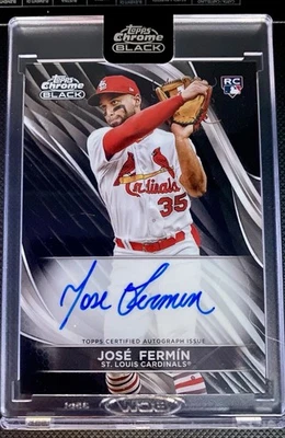 2024 Topps Chrome Black - Autographs Jose Fermin #CBA-JF (AU, RC) - Image 1 of 2