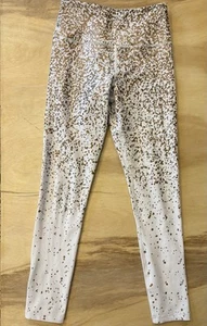 Zyia Active White Gold Speckled High Rise Leggings Pockets Sz 4 Small - Picture 1 of 3