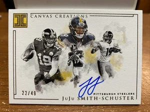 22/49 Rara Juju Smith Schuster Auto Impeccabile Tela Creazioni Su Carta Auto - Foto 1 di 2