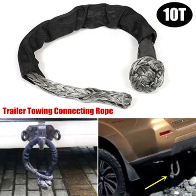 Remolque todoterreno para auto ATV 10T cuerda de remolque de rescate barra de remolque cabrestante de conexión línea de tracción Foto 1 de 4