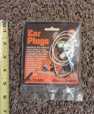 NOS Black & Decker Corded Ear Plugs Reusable Hearing Protection Noise Reduction