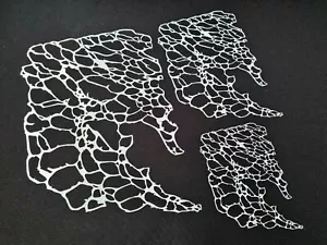 Set texture FX di 3 stencil modello cellule organiche maschera aerografazione a mano libera - Foto 1 di 11