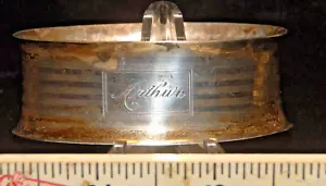 SPÄTE 1800er ODER FRÜHE 1900er STERLINGSILBER SERVIETRING graviert "ARTHUR" - Bild 1 von 3