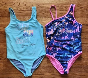 JUICY COUTURE Girls 10 1-Pc Swimsuits LOT OF TWO - Picture 1 of 11