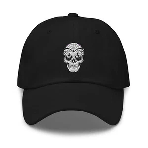 Dia De Los Muertos Day of the Dead Sugar Skull Embroidered Baseball Cap Dad hat - Picture 1 of 3