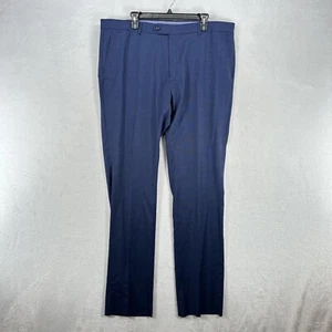 Tommy Hilfiger Pants Mens 40 Blue Lowen Dress Slacks Trousers Unhemmed Career - Picture 1 of 12