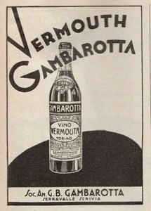 1934 ADVERTISING GAMBAROTTA WINE VERMOUTH BITTER LIQUEUR SERRAVALLE WRITE - Picture 1 of 1