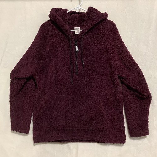 UNDERCOVER Felpa con cappuccio ROSA Victorias Secret 1 4 zip felpa soffice sherpa morbida accogliente calda taglia L