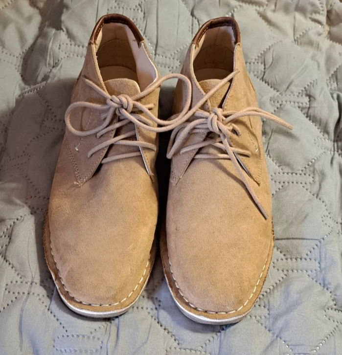 ZAPATOS DE VESTIR CON CORDONES KENNETH COLE REACTION NIÑOS GAMUZA TOSTADO CHUCK DEL BOOT - TALLA 2 Foto 1 de 4