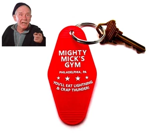 "MIGHTY MICK'S GYM" Rocky Balboa PROP KEY TAG film boxe 1976 1979 II Topolino - Foto 1 di 1