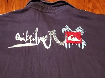 Vintage Y2K Quiksilver Men's Polo Shirt Large Australian Surfwear Casual  - Image 1 of 4