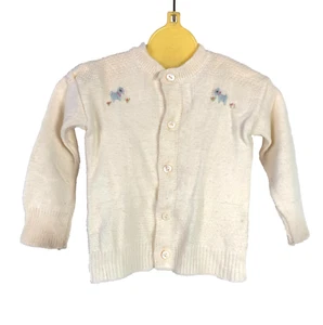 Vintage 50s 100% Hi-Bulk Orlon Fame-Tex Cardigan Scottie Dogs Baby - Picture 1 of 3