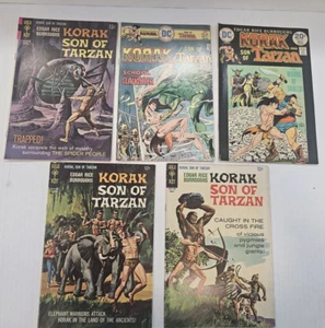 Lot of 5 Vintage Korak Son of Tarzan Comic Issues #25, #56, #59, #18 And #19 - Picture 1 of 13