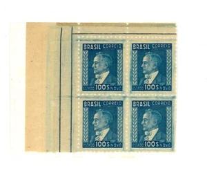 Brazil Stamp 1942 - 100$ - RHM-437A - filigree cross of Christ Vertical strips - Picture 1 of 2