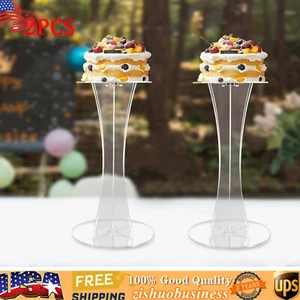 For Wedding Event Party Home Decor 2* 23.6in Acrylic Flower Stands Tall Vases - Picture 1 of 1