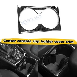 Black Titanium Center Console Cup Holder Molding Cover For Mazda CX-5 2017-2025 - Picture 1 of 13