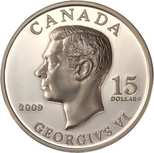 2009 Canada $15 Sterling Silver Coin - Vignettes of Royalty: King George VI - Bild 1 von 3