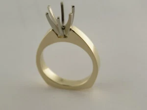 ANILLO DE COMPROMISO SOLITARIO 2CT MONTAJE ORO AMARILLO 14K CAÑA EURO  - Imagen 1 de 12