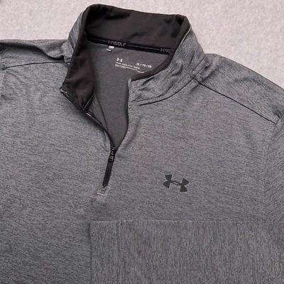Pulôver masculino Under Armour Golf Playoff 2.0 1/4 com zíper XL cinza desempenho 1327040 - Imagem 1 de 4