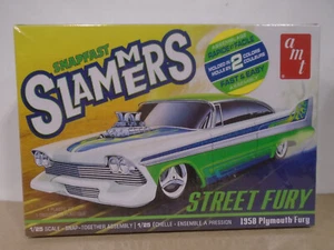 AMT #1226 1/25 SCALE 1958 PLYMOUTH STREET FURY SNAP TOGETHER KIT NEW IN BOX - Picture 1 of 4