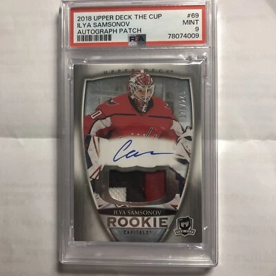 2018-19 PSA 9 ILYA SAMSONOV Upper Deck The Cup Rookie Patch Auto RPA #69 RC /249 - Image 1 of 2