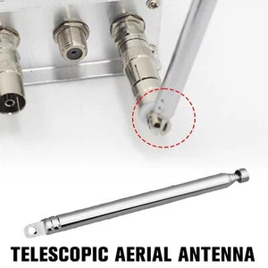 Telescopic Aerial Antenna For TV Radio DAB AM/FM Replacement 145mm-740mm S8W7 - Photo 1/8