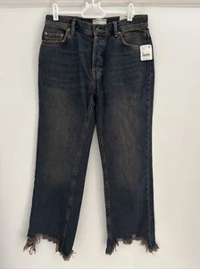We The Free Maggie Mid Rise Straight Leg Jeans Raw Hem Größe W26 L27 Neu mit Etikett - Bild 1 von 9