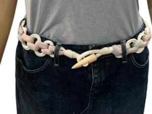 Vintage 80s boho rope belt - Picture 1 of 6