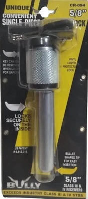 Bully Single Piece Hitch Pin Lock 5/8”  With Locks Key. - Image 1 of 4