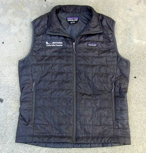 Patagonia Nano Puff Vest w logo Men's Sz Large Grey primaloft insulated - Picture 1 of 15