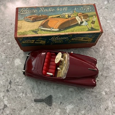 Schuco Radio 4012 Clockwork Wind-Up Car w/Music Box US Zone Germany (1945-1949) - Image 1 of 4