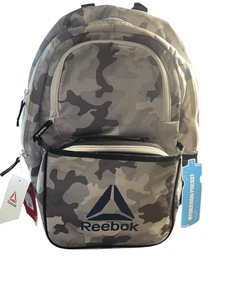 NUEVO CON ETIQUETAS Mochila Riley Reebok Niños Gris Claro Camuflada Desmontable 15L - Imagen 1 de 9