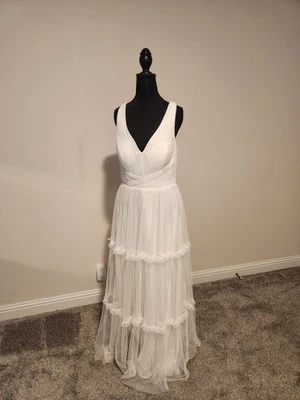 Christina Wu 22170 Cross Back Layered Skirt Wedding Dress - Image 1 of 4