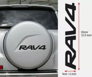 Rav4 Toyota Rear Wheel Cover Vinyl Stickers SUV 4x4 Car Decal black white red - Picture 1 of 1