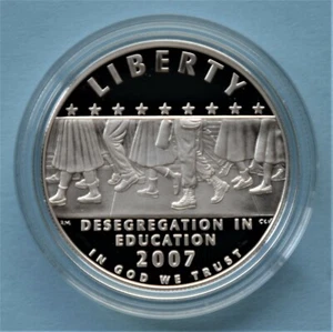 2007-P Little Rock Central High School Desegregation Silver Dollar Coin (Proof) - Picture 1 of 5